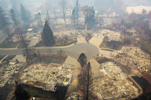 Desgarradoras imágenes de lo que quedó de Paradise, el pueblo en California que fue consumido por los incendios