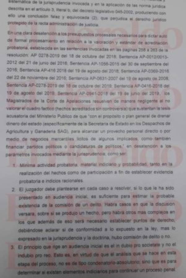 Denuncian a magistrados de la CSJ que liberaron a 22 acusados del caso Pandora