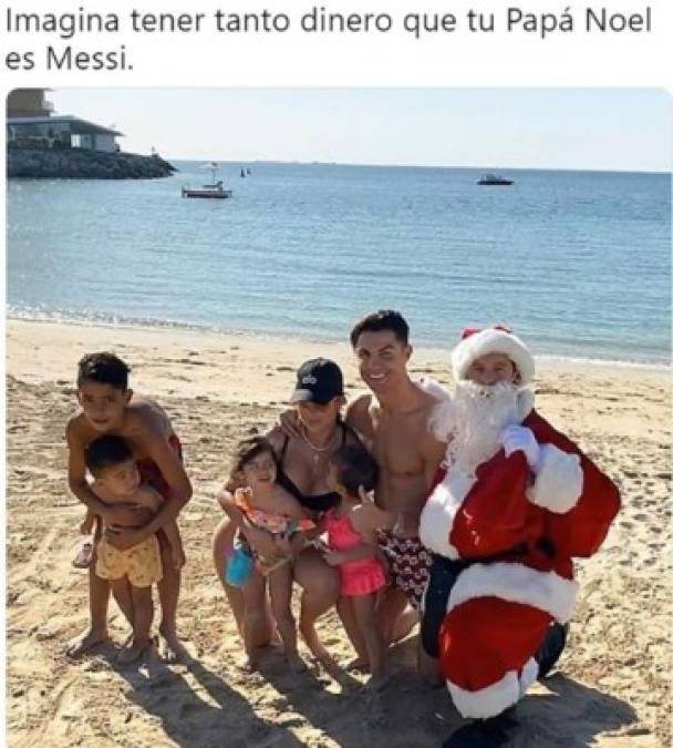 ¿Messi se vistió de Santa? La foto navideña de Cristiano desata una ola de memes