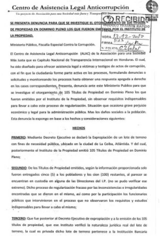 Espantosa corrupción en Instituto de la Propiedad