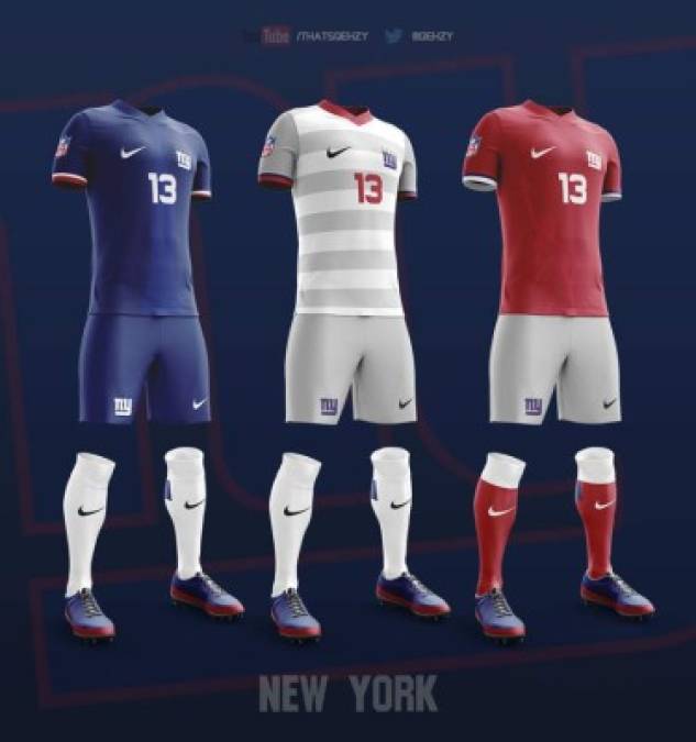 Si el Americano fuera 'soccer' así vestirían los equipos de la NFL
