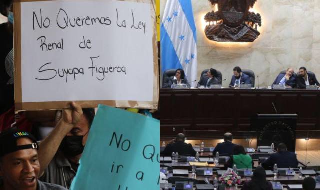 Pacientes renales se congregaron en los bajos del Congreso Nacional para expresar su descontento y exigir el respeto a la Ley del Paciente Renal, mientras que dentro del hemiciclo legislativo se vivía una expectativa por conocer si hoy se trataría la renuncia de Salvador Nasralla.