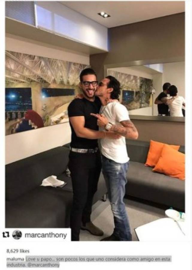 Con esta imagen Maluma le agradeció a Marc por su amistad. Foto: Instagram