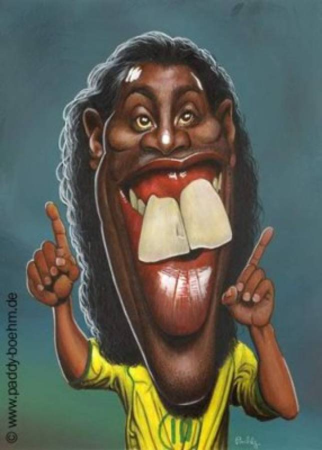 Te presentamos las caricaturas más extremas de Ronaldinho previo a su llegada a Honduras