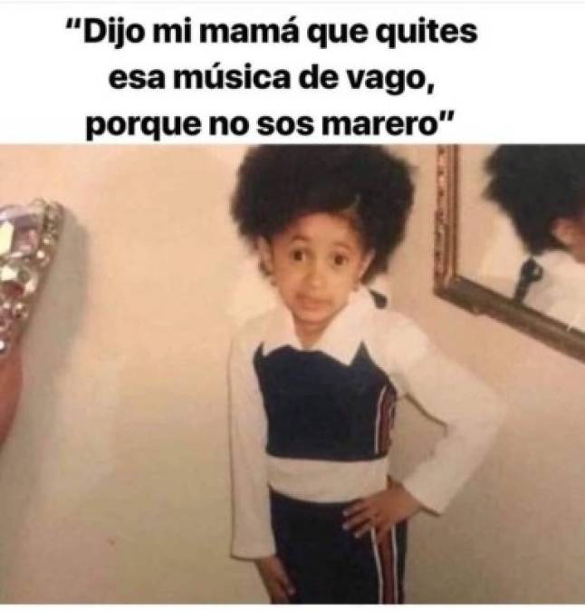 Los divertidos memes 'Dice mi mamá', con la foto de la rapera Cardi B en su infancia, que viralizan las redes