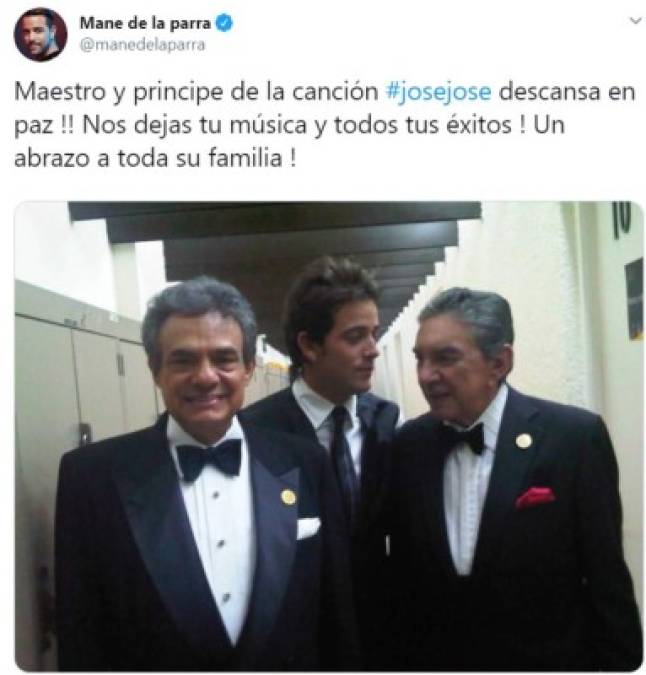 Famosos conmocionados se despiden de José José