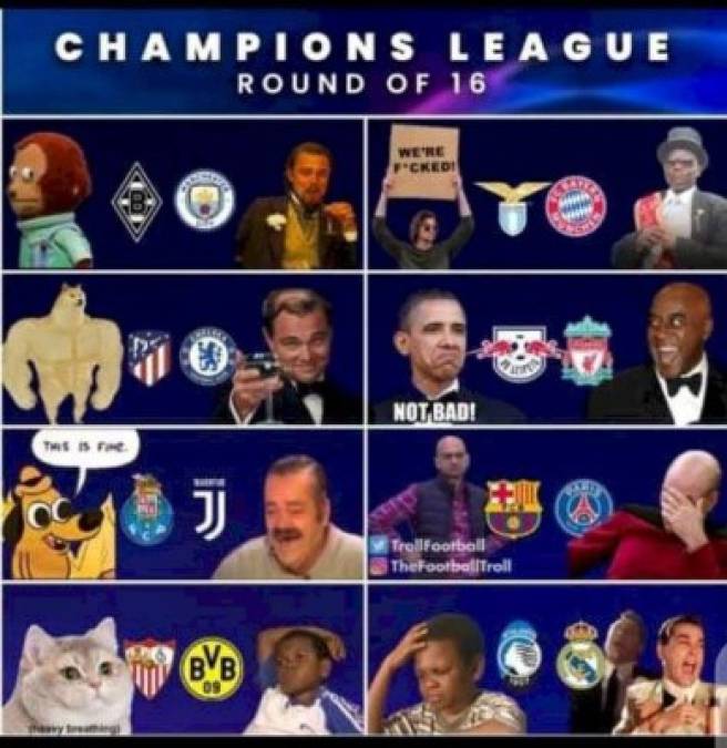 Los mejores memes que dejó el sorteo de los octavos de final de la Champions League