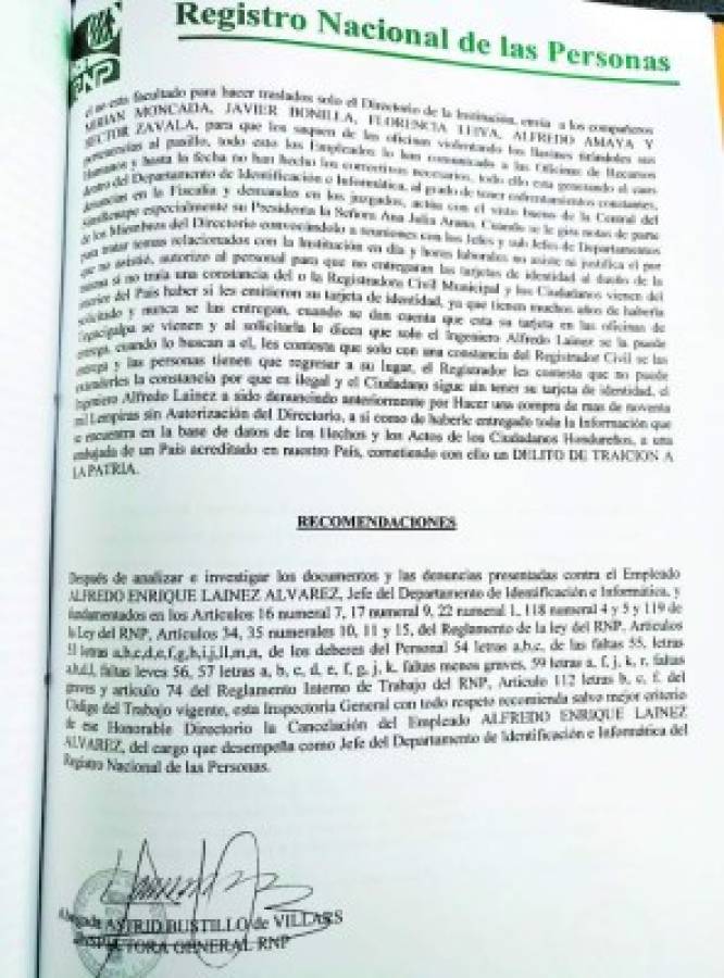 Entrega de base de datos del RNP fue delito de 'traición a la patria”