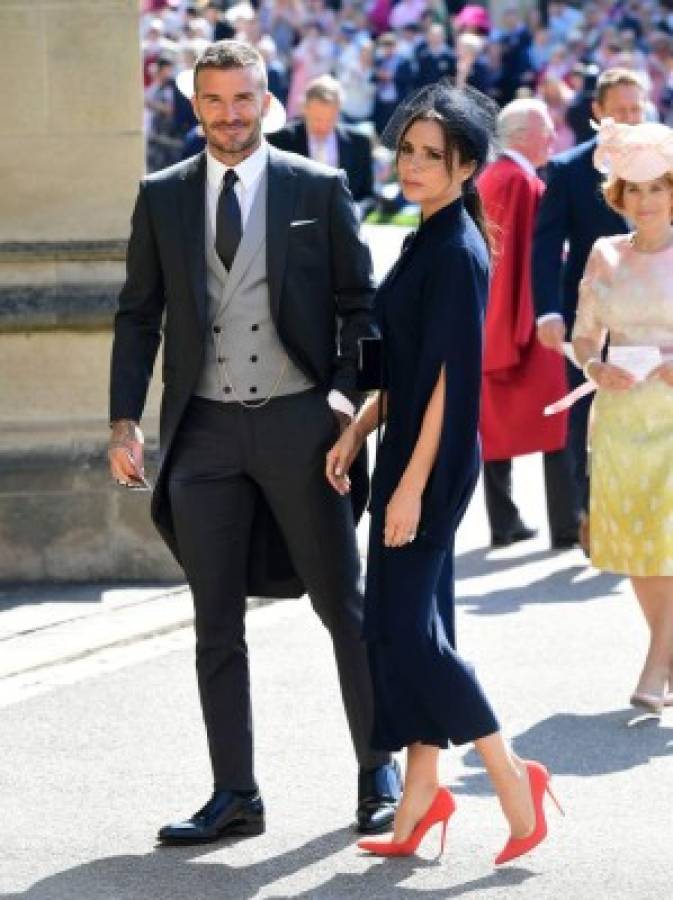 David y Victoria Beckham no decepcionan en la boda del príncipe Harry y Meghan
