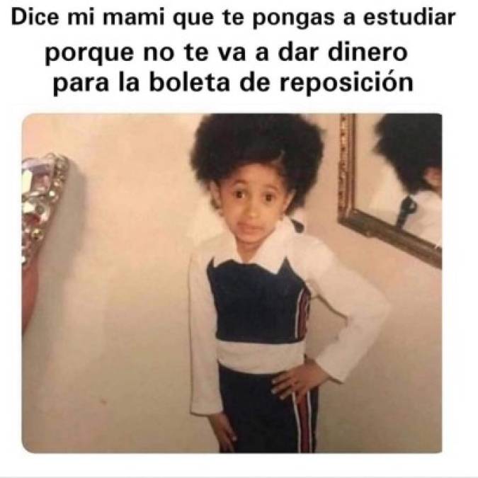 Los divertidos memes 'Dice mi mamá', con la foto de la rapera Cardi B en su infancia, que viralizan las redes