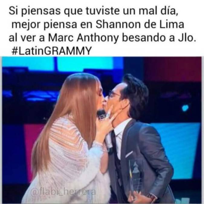 Memes del beso en Marc Anthony y Jennifer López