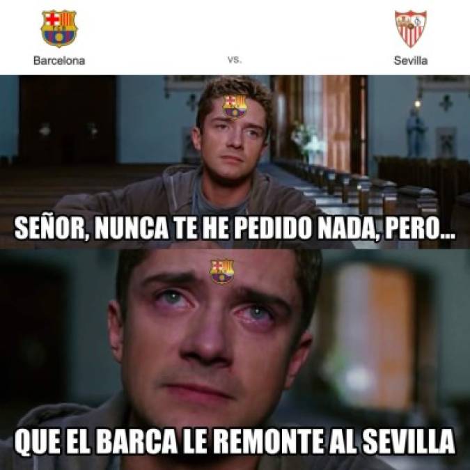 Los divertidos memes que dejó la dramática remontada del Barcelona ante el Sevilla