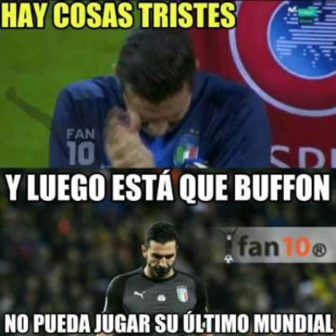 Las lágrimas de Buffon protagonizan los memes del día tras la eliminación de Italia