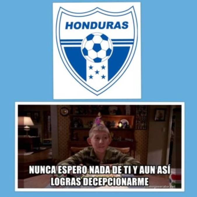 Decepción y enojo, los memes que dejó la derrota de Honduras ante Costa Rica