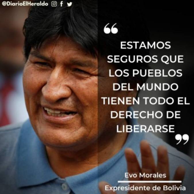 10 frases de Evo Morales al llegar a México como asilado político
