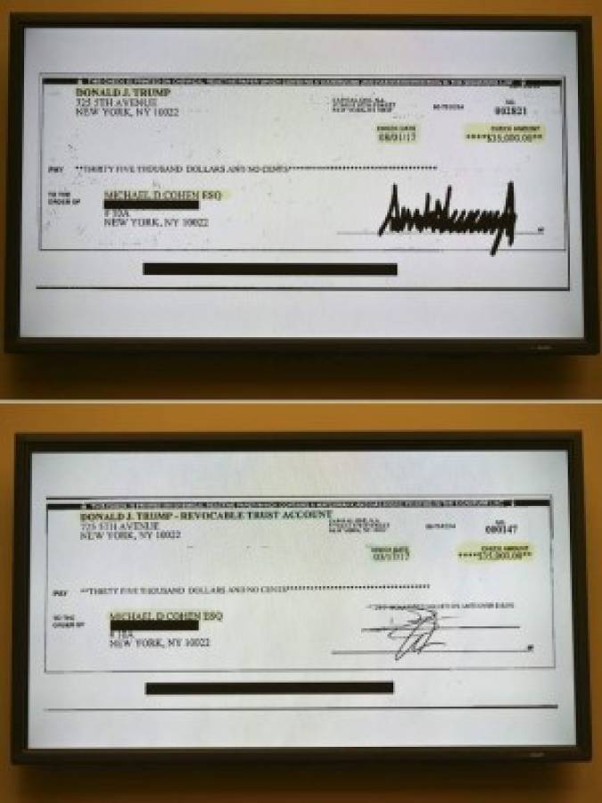 Michael Cohen mostró cheque para probar que Donald Trump pagó por silencio de Stormy Daniels