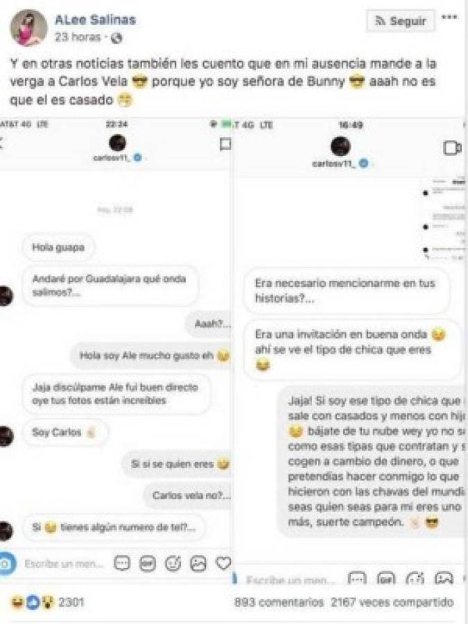 Chica trans asegura que el jugador mexicano Carlos Vela la pretendió en Facebook
