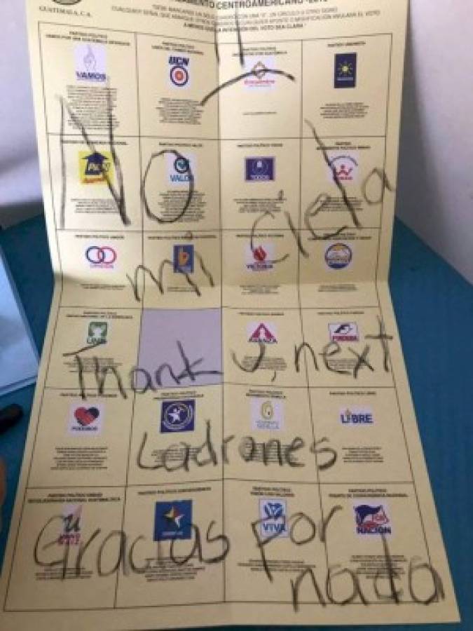 Los virales mensajes que escribieron los guatemaltecos en las boletas de votación