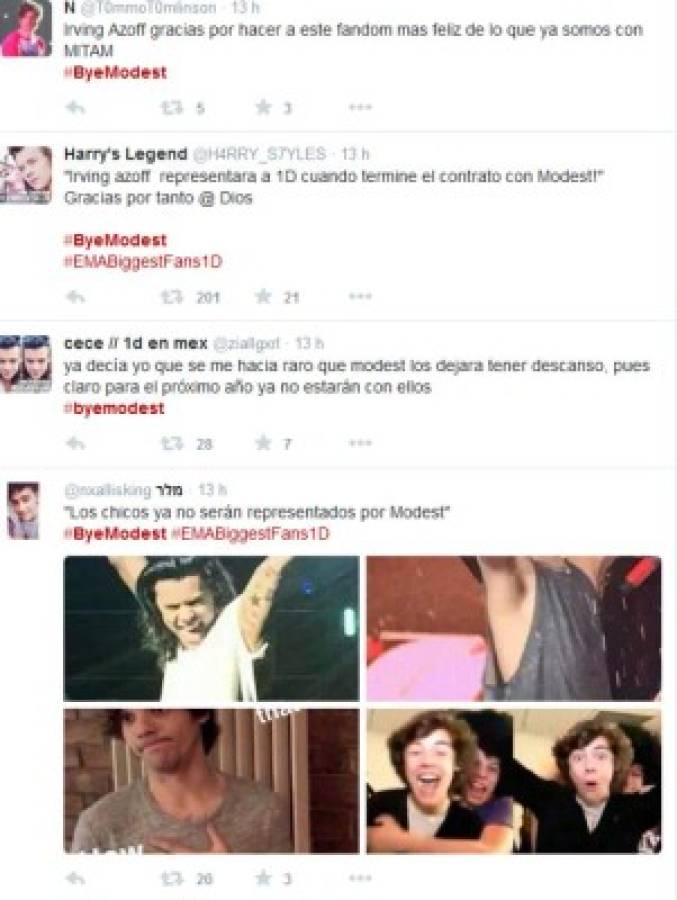 Fanáticas de One Direction saturan la red con #GoodbyeModest