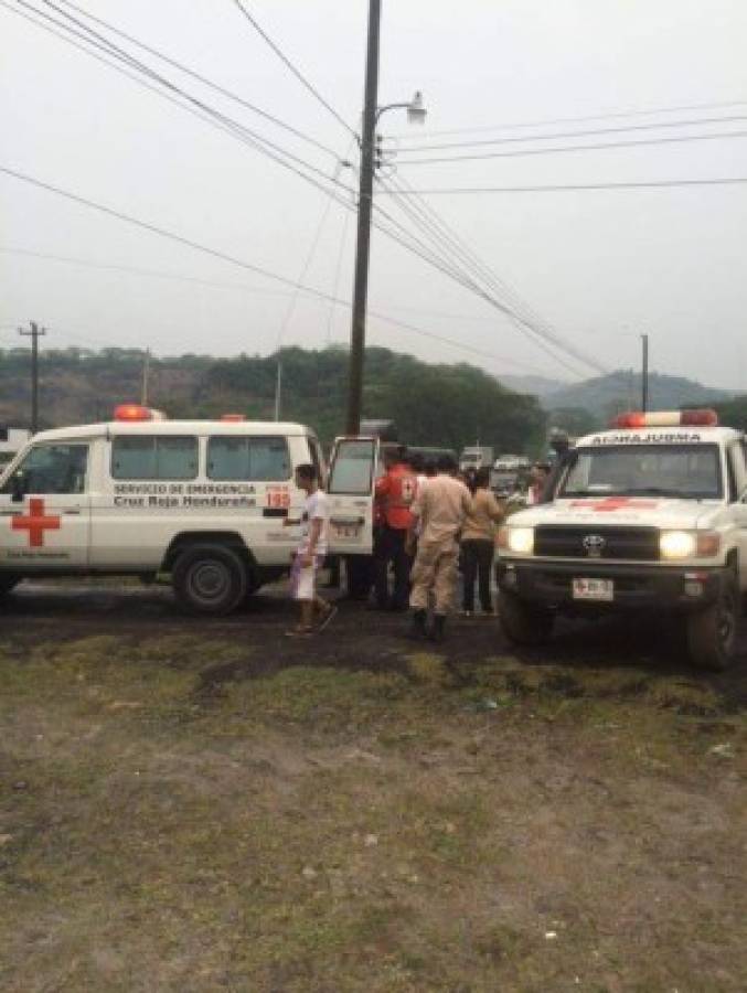 Al menos cinco heridos en múltiple choque en carretera a Olancho