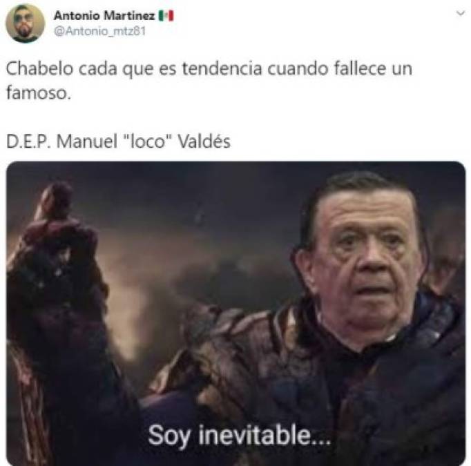 De nuevo Chabelo se viraliza en redes por la muerte del 'Loco' Valdés