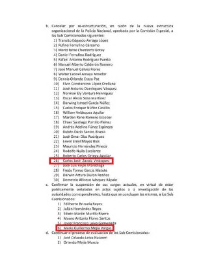 Determinación de la comisión depuradora emitida el 17 de mayo de 2016.