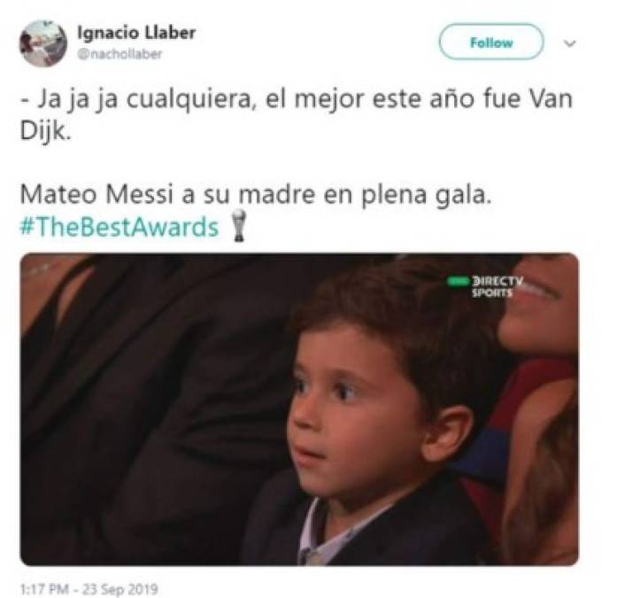 Mateo Messi protagoniza los mejores memes tras la entrega The Best 2019