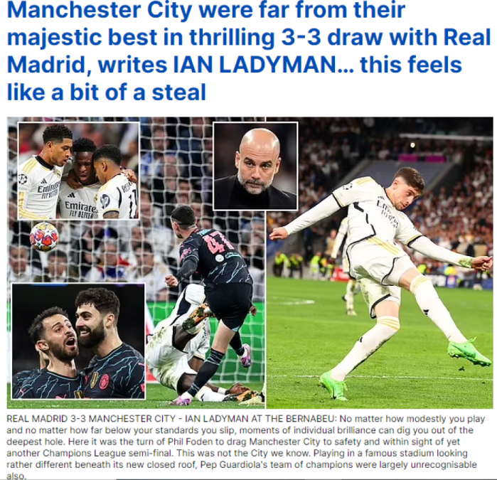 Así reaccionan los medios tras empate de Real Madrid y Manchester City; Atacan a Haaland