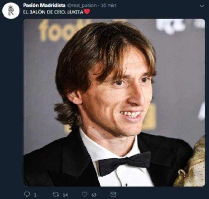 Reacciones en Twitter tras el nombramiento de Luka Modric como Balón de Oro