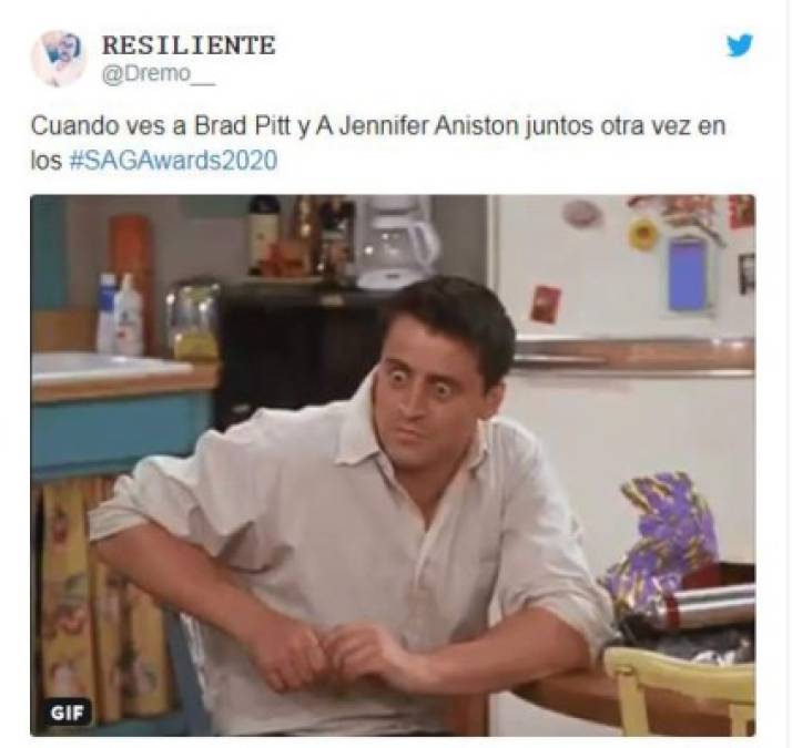 Brad Pitt y Jennifer Aniston se reencuentran y los memes se hacen virales