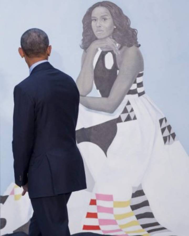 Michelle y Barack Obama revelan sus retratos oficiales en el National Portrait Gallery