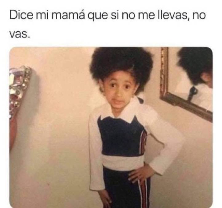 Los divertidos memes 'Dice mi mamá', con la foto de la rapera Cardi B en su infancia, que viralizan las redes