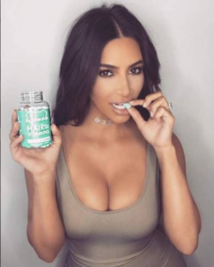 Kim Kardashian en una de sus publicidades en Instagram. Foto: Instagram