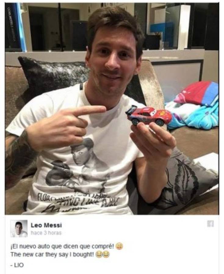 Leo Messi presume su nuevo 'Ferrari'