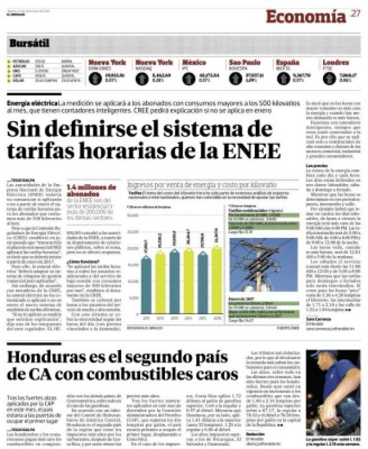 La EEH aplica tarifas que no se publicaron en el diario La Gaceta