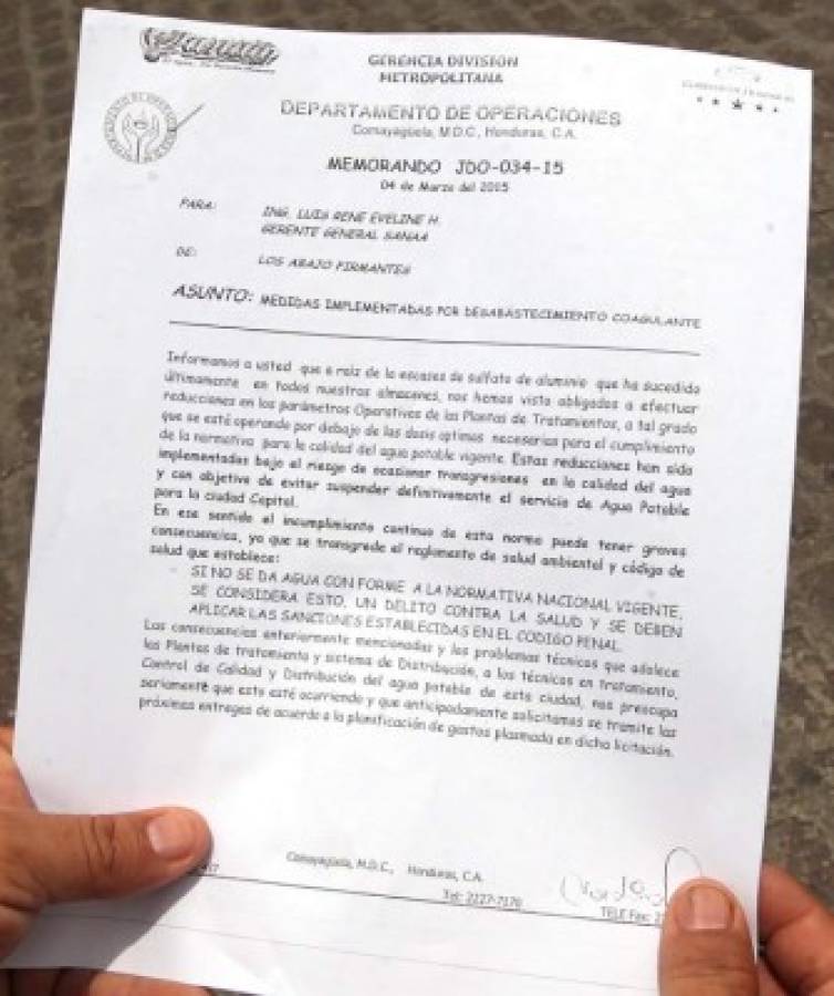 Crisis del SANAA llega a los abonados del servicio