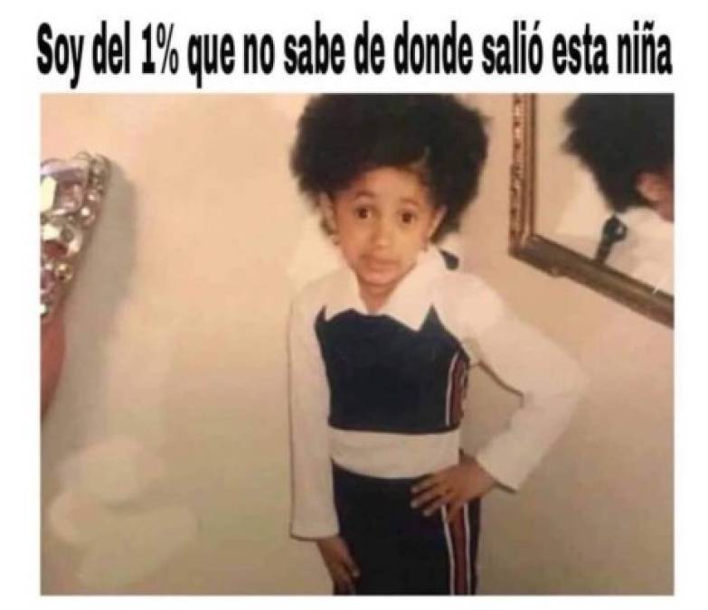 Los divertidos memes 'Dice mi mamá', con la foto de la rapera Cardi B en su infancia, que viralizan las redes