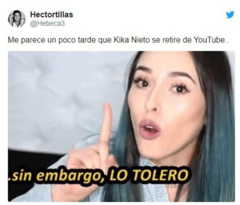 Los crueles memes que dejó la salida de Kika Nieto de YouTube