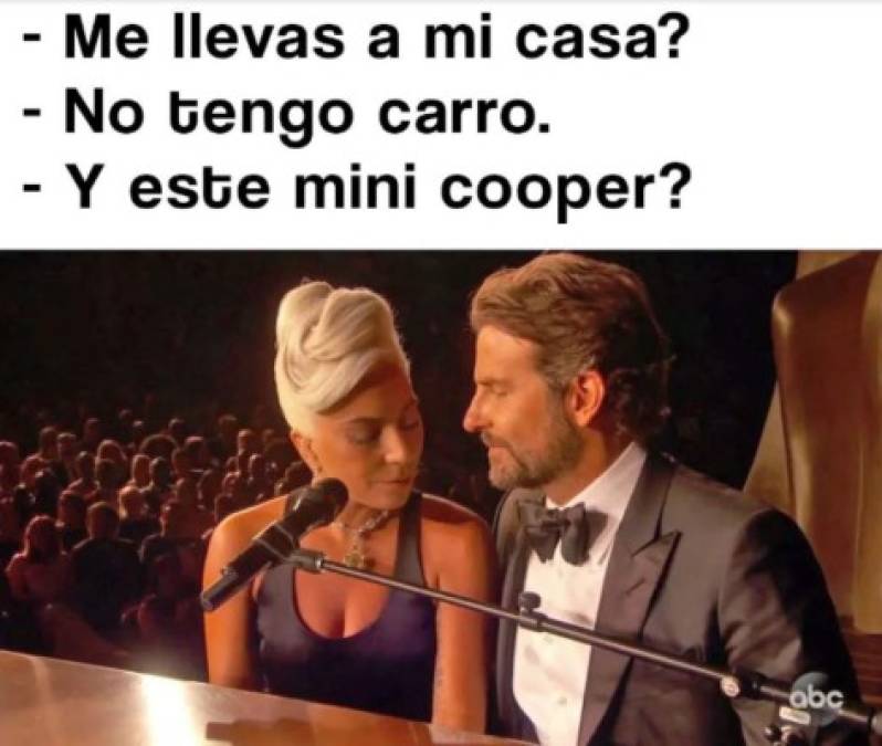 Miradas entre Lady Gaga y Bradley Cooper en los premios Oscar desatan divertidos memes