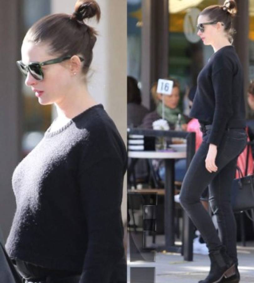 Anne Hathaway muestra su embarazo