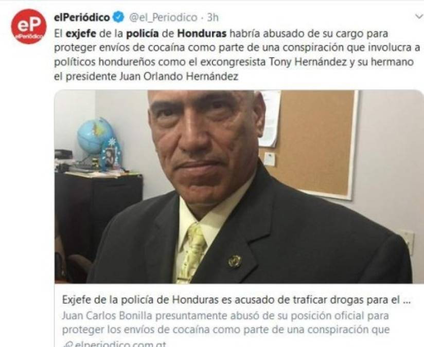 Acusación de EEUU contra 'El Tigre' Bonilla hace eco en el mundo: Medios internacionales lo informan