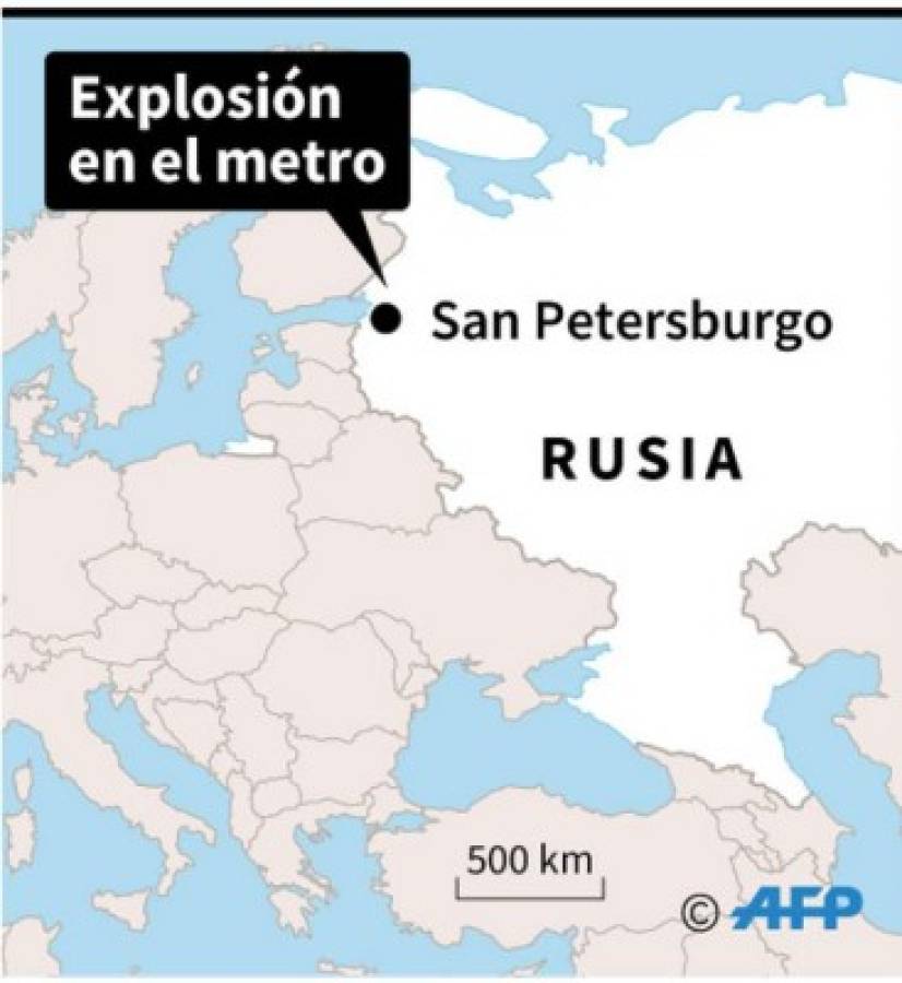 Al menos diez muertos en explosión en el metro de San Petersburgo