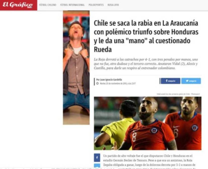 Prensa chilena reconoce pésimo arbitraje contra Honduras