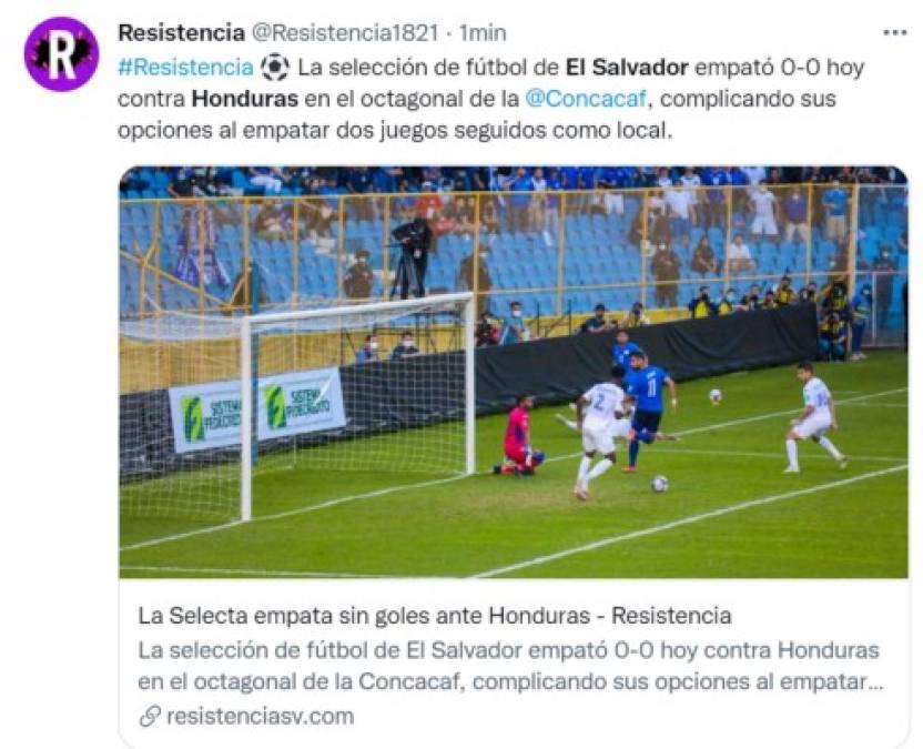 Prensa internacional resalta empate entre Honduras y El Salvador en el Cuscatlán