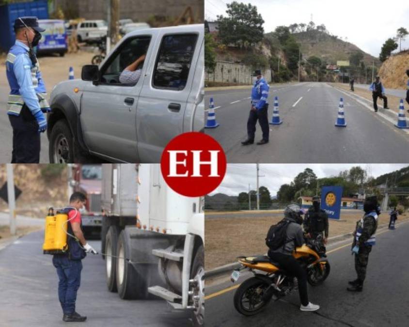 FOTOS: Estrictos protocolos para transitar por Tegucigalpa en cuarentena