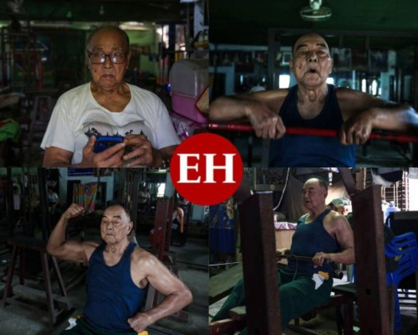 FOTOS: Sein Maung, fisicoculturista orgulloso de levantar pesas con más de 90 años