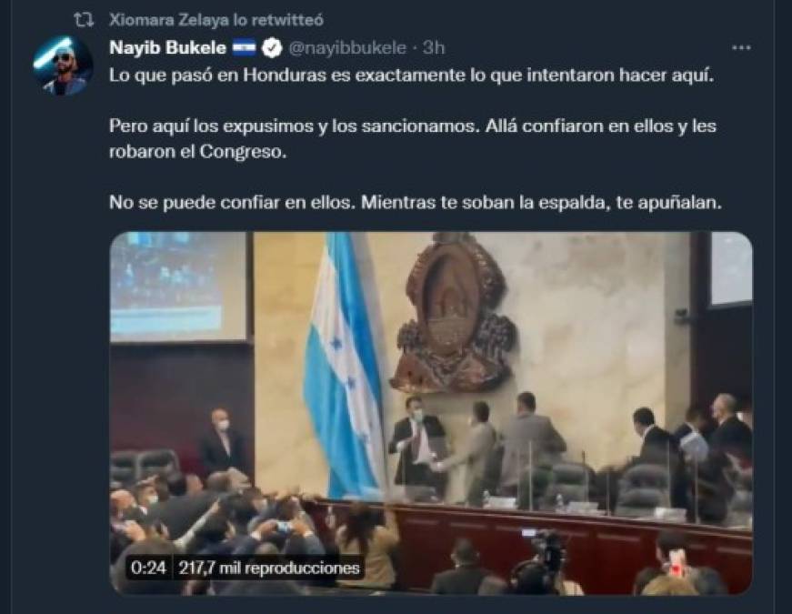 Batalla en Twitter tras juramentación de la directiva temporal del Congreso Nacional