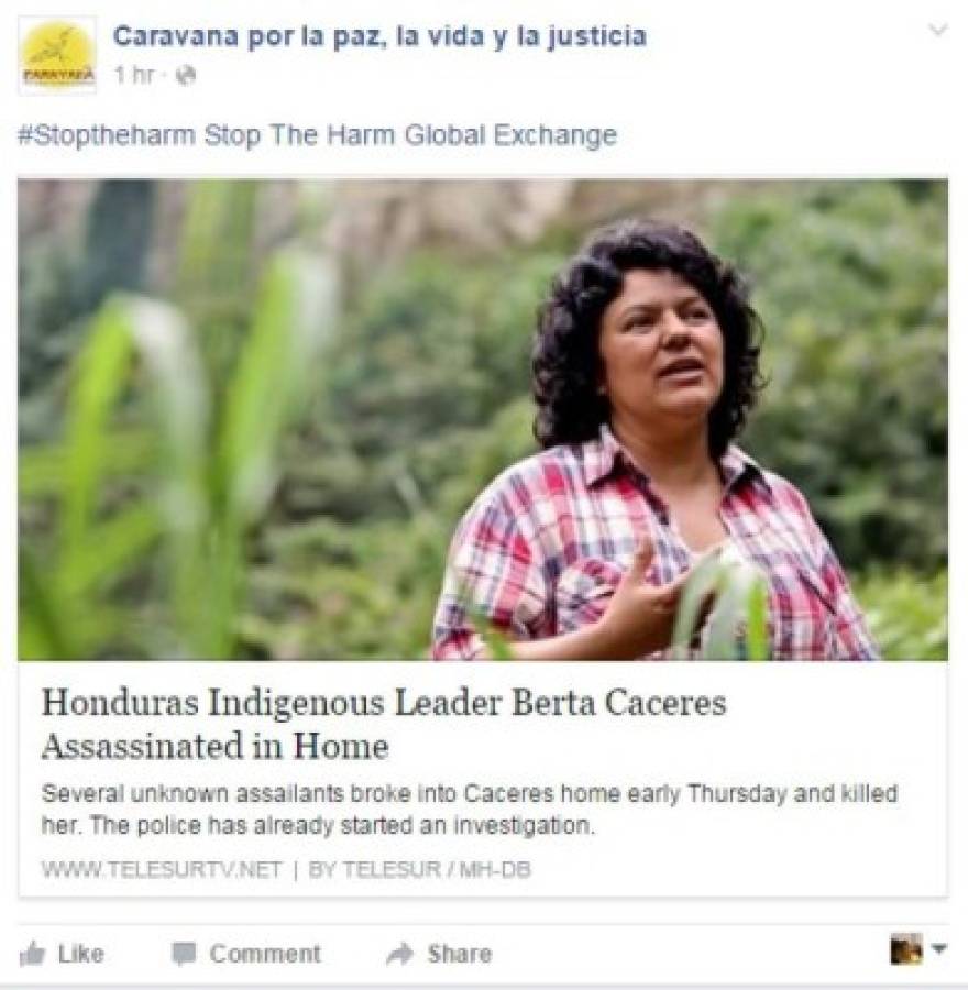 VIDEO: El último llamado de Berta Cáceres, la dirigente indígena asesinada