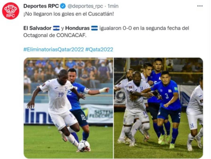 Prensa internacional resalta empate entre Honduras y El Salvador en el Cuscatlán