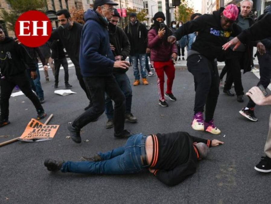 FOTOS: Violenta protesta a favor de Trump deja heridos y detenidos
